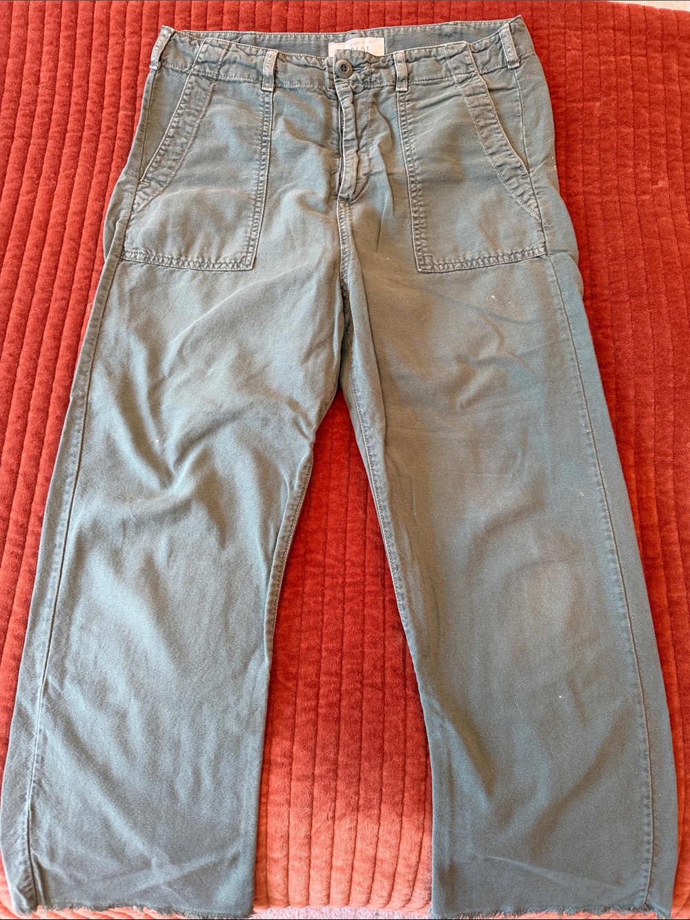 THE GREAT Green Frayed Ranger Pant